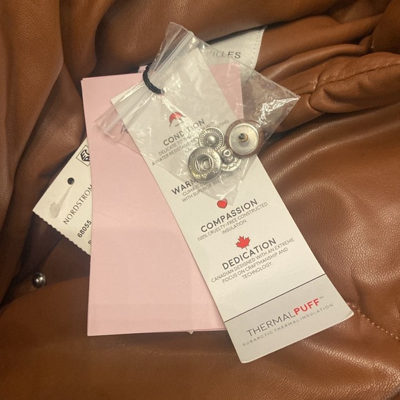 Avec Les Filles Faux Leather Puffer Jacket Sz XL NEW - Picture 5 of 6